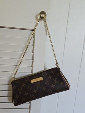 Louis Vuitton Brown Monogram Canvas Chain Wristlet with Gold Hardware